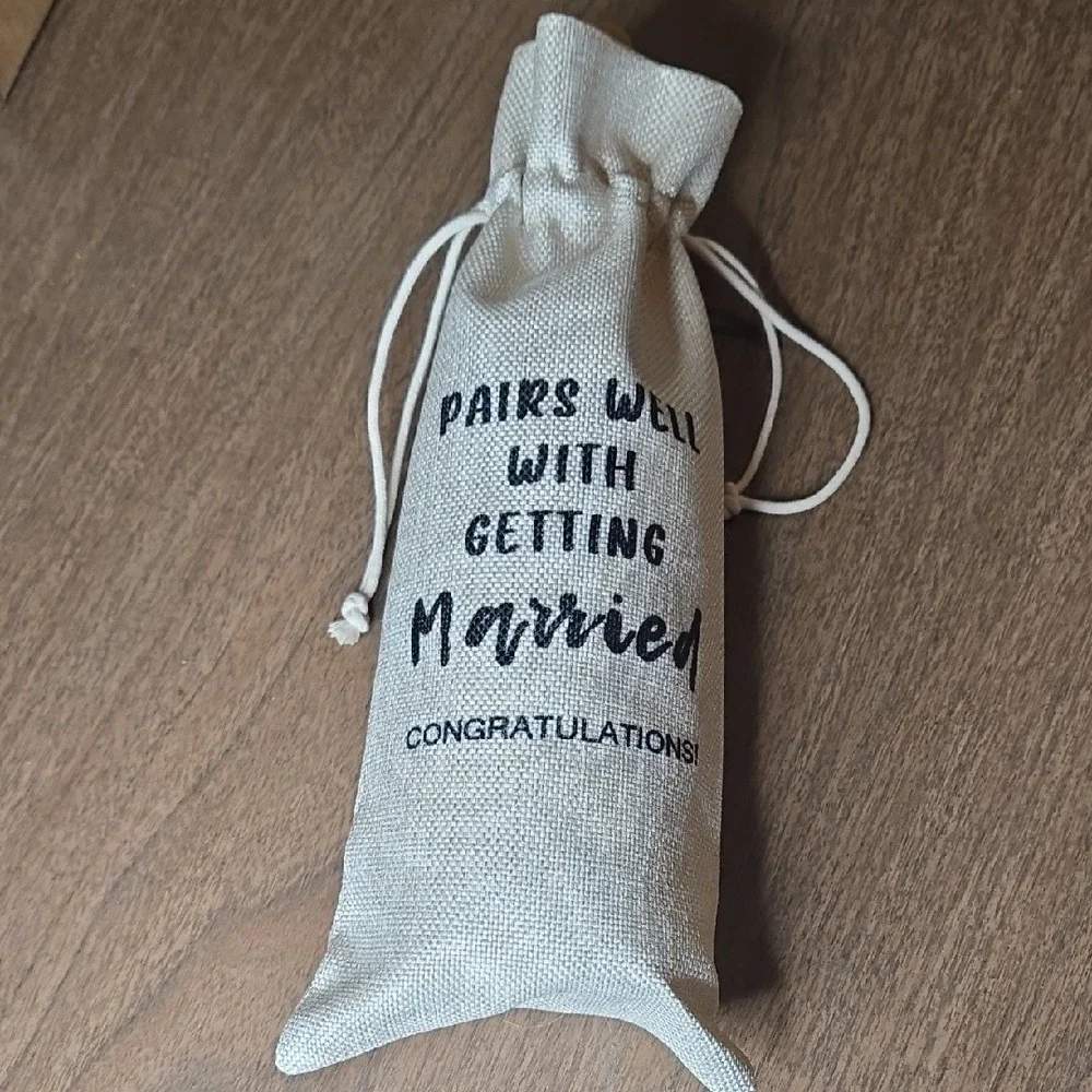 Wedding‎ Gift Bag With Light Up Wine Bottle Decor Piece